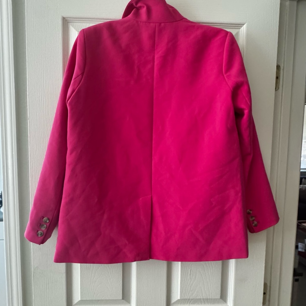 Old Navy Women's Fuchsia Padded Shoulder Blazer - Picture 10 of 10
